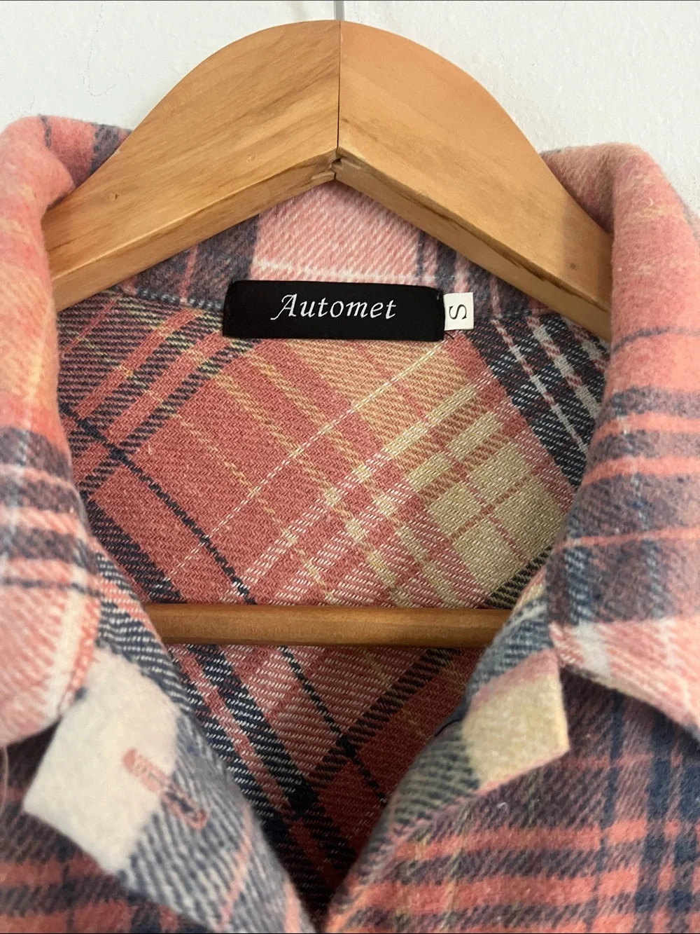 Boutique Pink & Blue Plaid Oversized Shacket